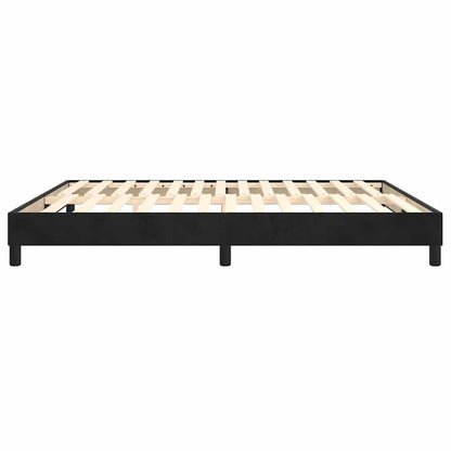 Struttura Letto a Rete a Molle Nero 160x200 cm in Velluto