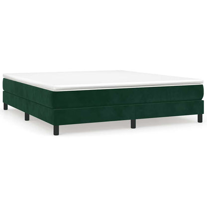 Struttura Letto a Rete a Molle Verde Scuro 160x200 cm in Velluto | homemem39