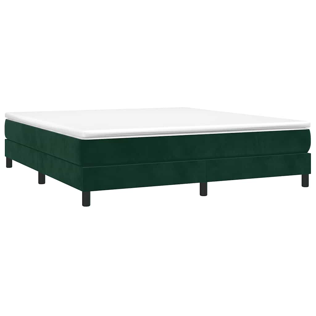 Struttura Letto a Rete a Molle Verde Scuro 160x200 cm in Velluto | homemem39