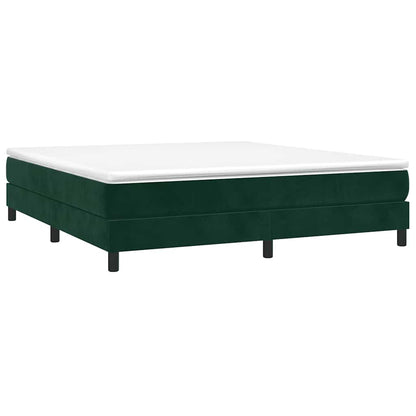 Struttura Letto a Rete a Molle Verde Scuro 160x200 cm in Velluto | homemem39