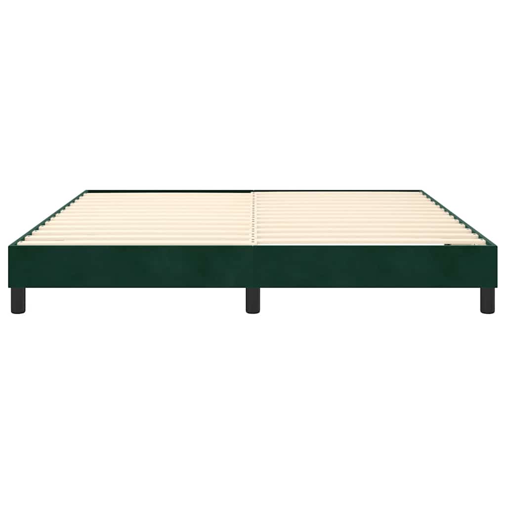 Struttura Letto a Rete a Molle Verde Scuro 160x200 cm in Velluto | homemem39