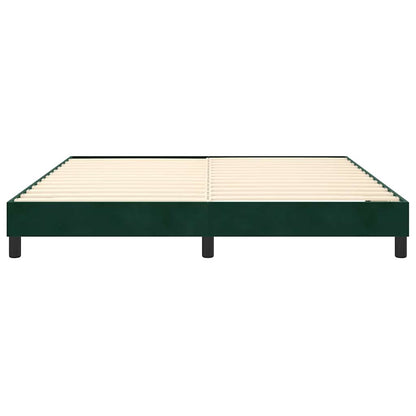 Struttura Letto a Rete a Molle Verde Scuro 160x200 cm in Velluto | homemem39