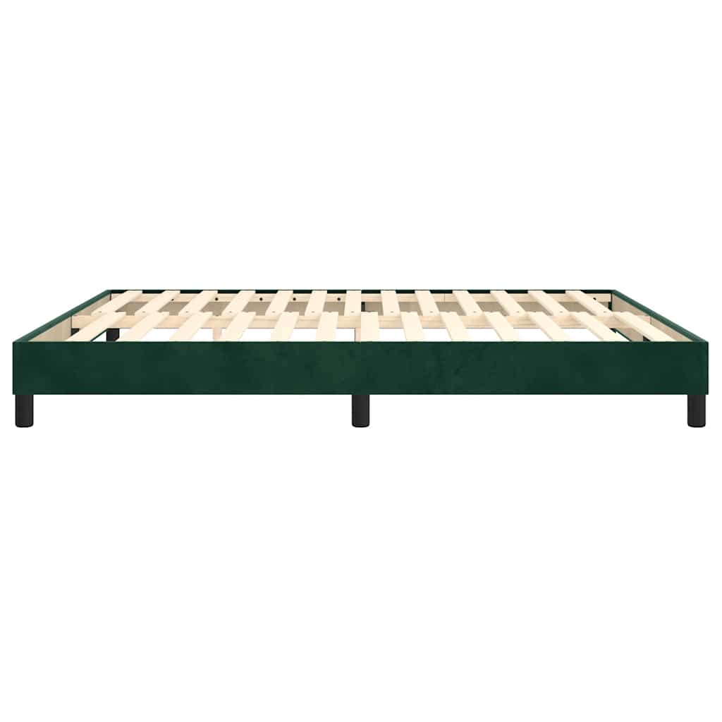 Struttura Letto a Rete a Molle Verde Scuro 160x200 cm in Velluto | homemem39