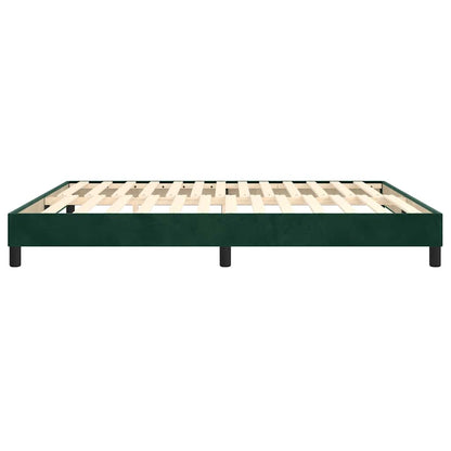 Struttura Letto a Rete a Molle Verde Scuro 160x200 cm in Velluto | homemem39
