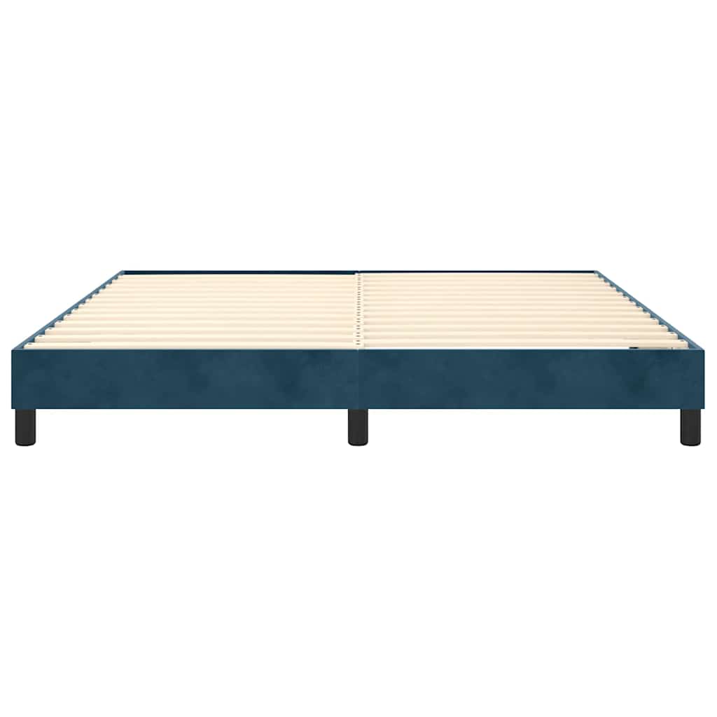 Struttura Letto a Rete a Molle Blu Scuro 160x200 cm in Velluto | homemem39