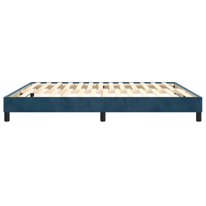 Struttura Letto a Rete a Molle Blu Scuro 160x200 cm in Velluto | homemem39
