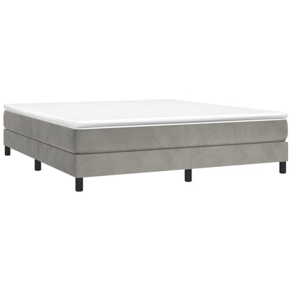 Struttura Letto a Rete a Molle Grigio Chiaro 180x200 cm Velluto | homemem39