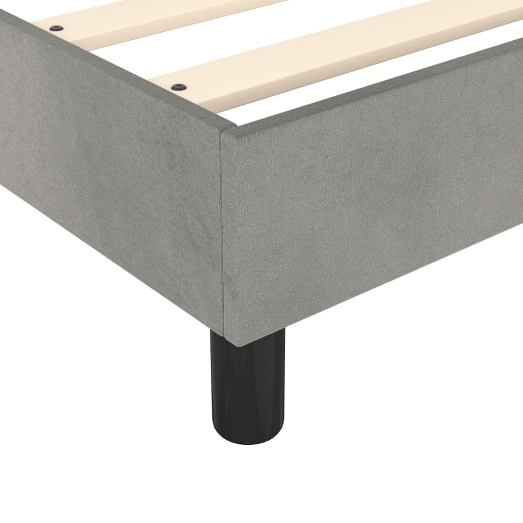Struttura Letto a Rete a Molle Grigio Chiaro 180x200 cm Velluto | homemem39