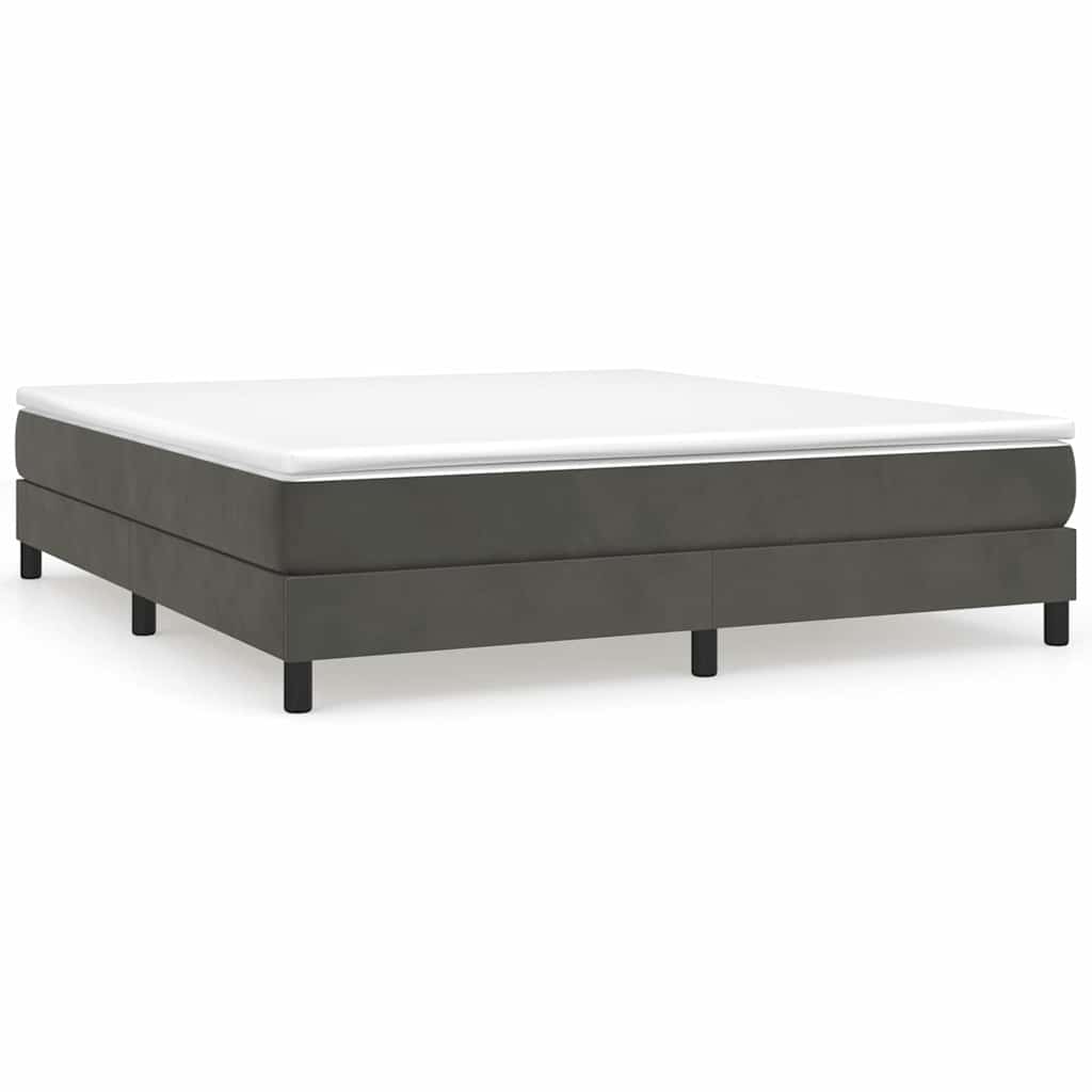 Struttura Letto a Rete a Molle Grigio Scuro 180x200 cm Velluto