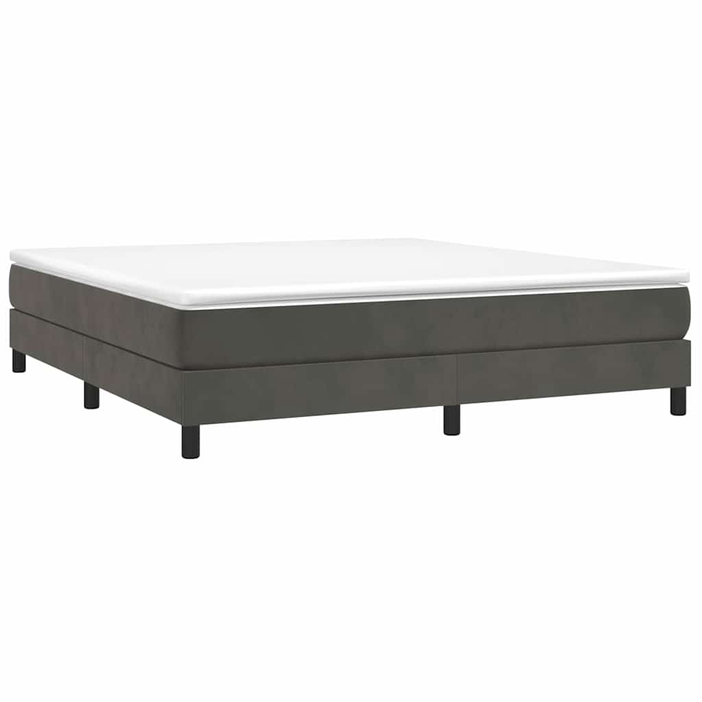 Struttura Letto a Rete a Molle Grigio Scuro 180x200 cm Velluto