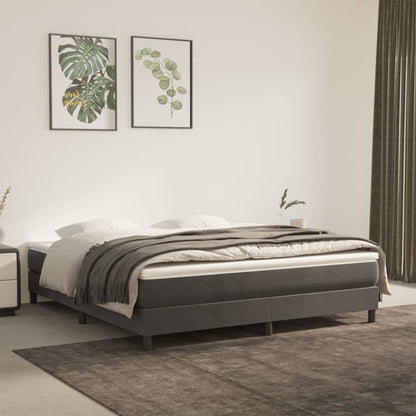 Struttura Letto a Rete a Molle Grigio Scuro 180x200 cm Velluto | homemem39