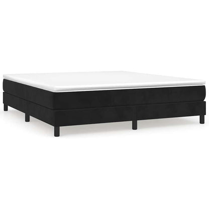 Struttura Letto a Rete a Molle Nero 180x200 cm in Velluto