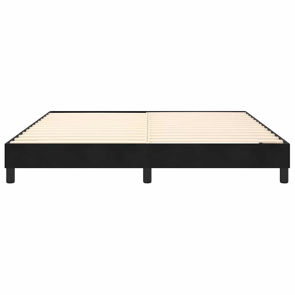 Struttura Letto a Rete a Molle Nero 180x200 cm in Velluto
