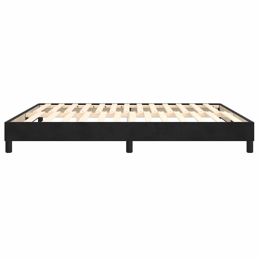 Struttura Letto a Rete a Molle Nero 180x200 cm in Velluto