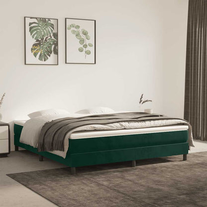 Struttura Letto a Rete a Molle Verde Scuro 180x200 cm in Velluto | homemem39