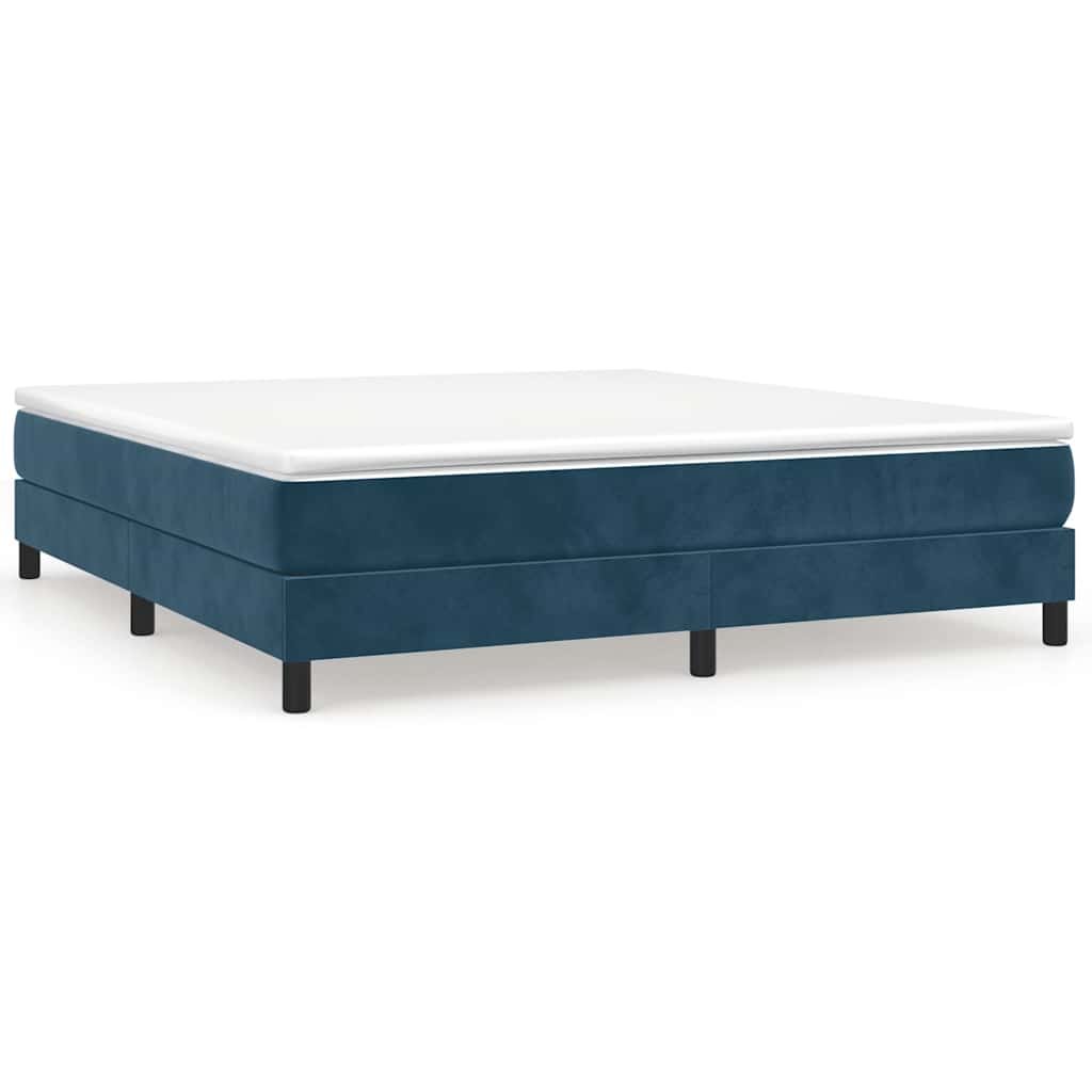 Struttura Letto a Rete a Molle Blu Scuro 180x200 cm in Velluto | homemem39