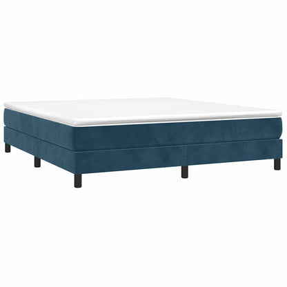 Struttura Letto a Rete a Molle Blu Scuro 180x200 cm in Velluto