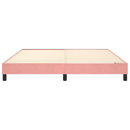 Struttura Letto a Rete a Molle Rosa 180x200 cm in Velluto