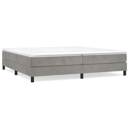 Struttura Letto a Rete a Molle Grigio Chiaro 200x200 cm Velluto