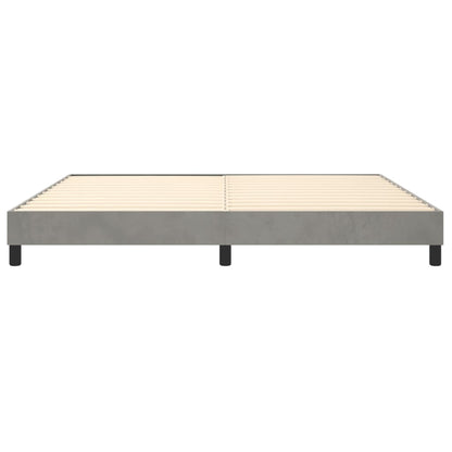 Struttura Letto a Rete a Molle Grigio Chiaro 200x200 cm Velluto | homemem39