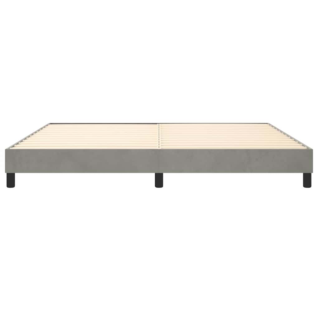 Struttura Letto a Rete a Molle Grigio Chiaro 200x200 cm Velluto