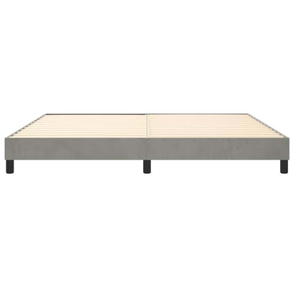 Struttura Letto a Rete a Molle Grigio Chiaro 200x200 cm Velluto