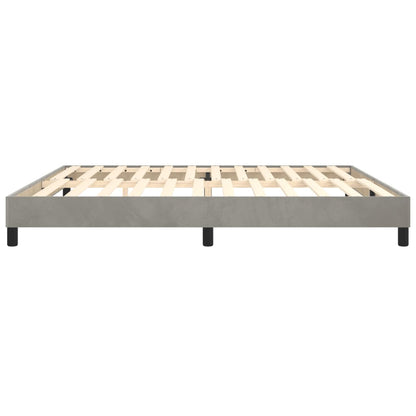 Struttura Letto a Rete a Molle Grigio Chiaro 200x200 cm Velluto | homemem39