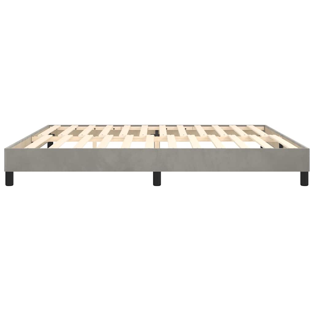 Struttura Letto a Rete a Molle Grigio Chiaro 200x200 cm Velluto