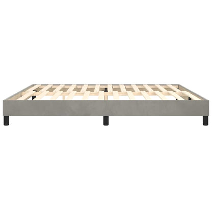 Struttura Letto a Rete a Molle Grigio Chiaro 200x200 cm Velluto