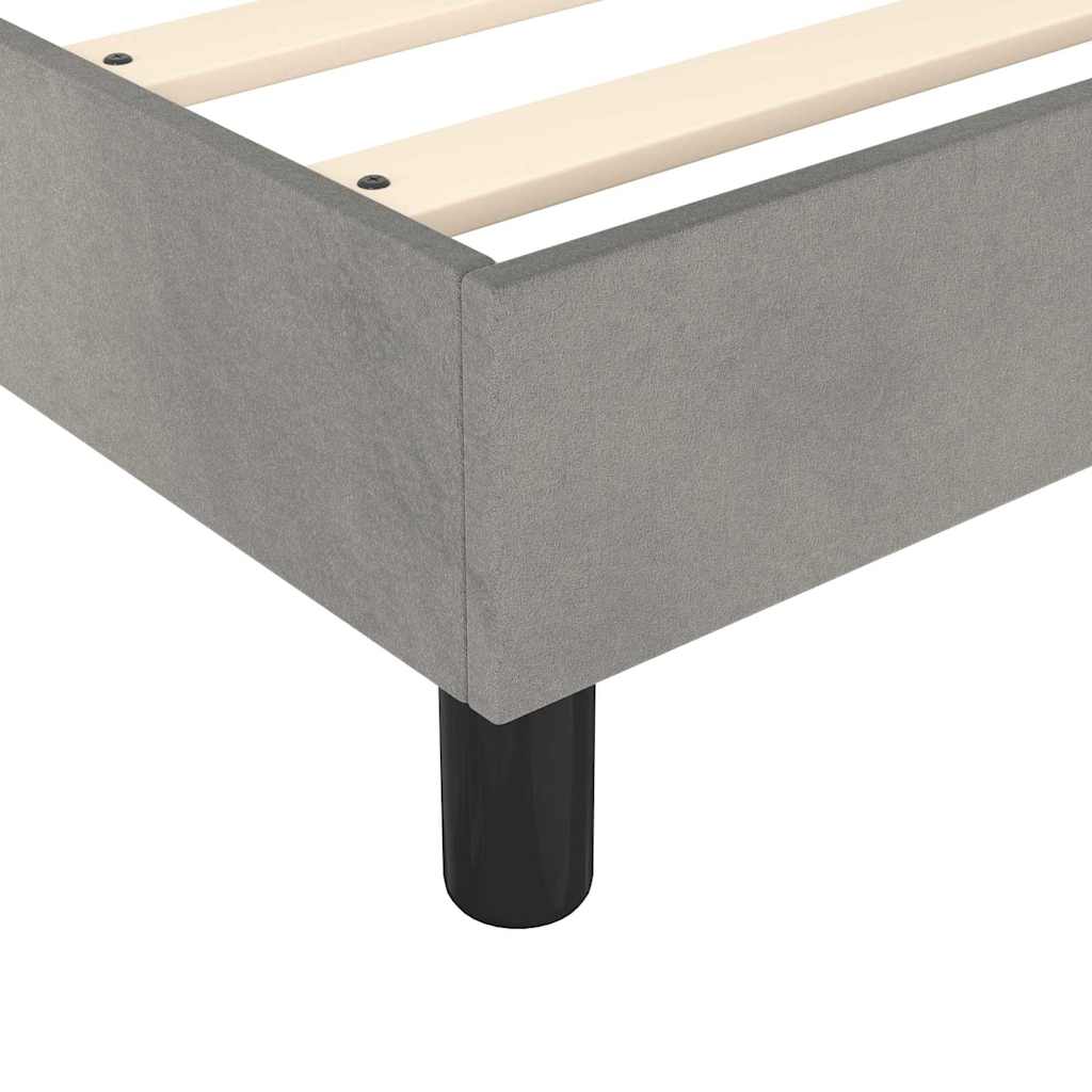 Struttura Letto a Rete a Molle Grigio Chiaro 200x200 cm Velluto