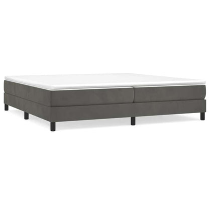 Struttura Letto a Rete a Molle Grigio Scuro 200x200 cm Velluto