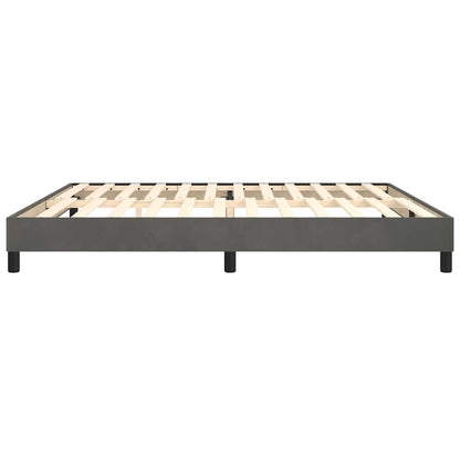 Struttura Letto a Rete a Molle Grigio Scuro 200x200 cm Velluto