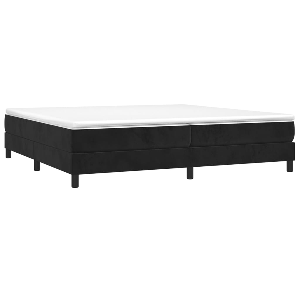 Struttura Letto a Rete a Molle Nero 200x200 cm in Velluto | homemem39