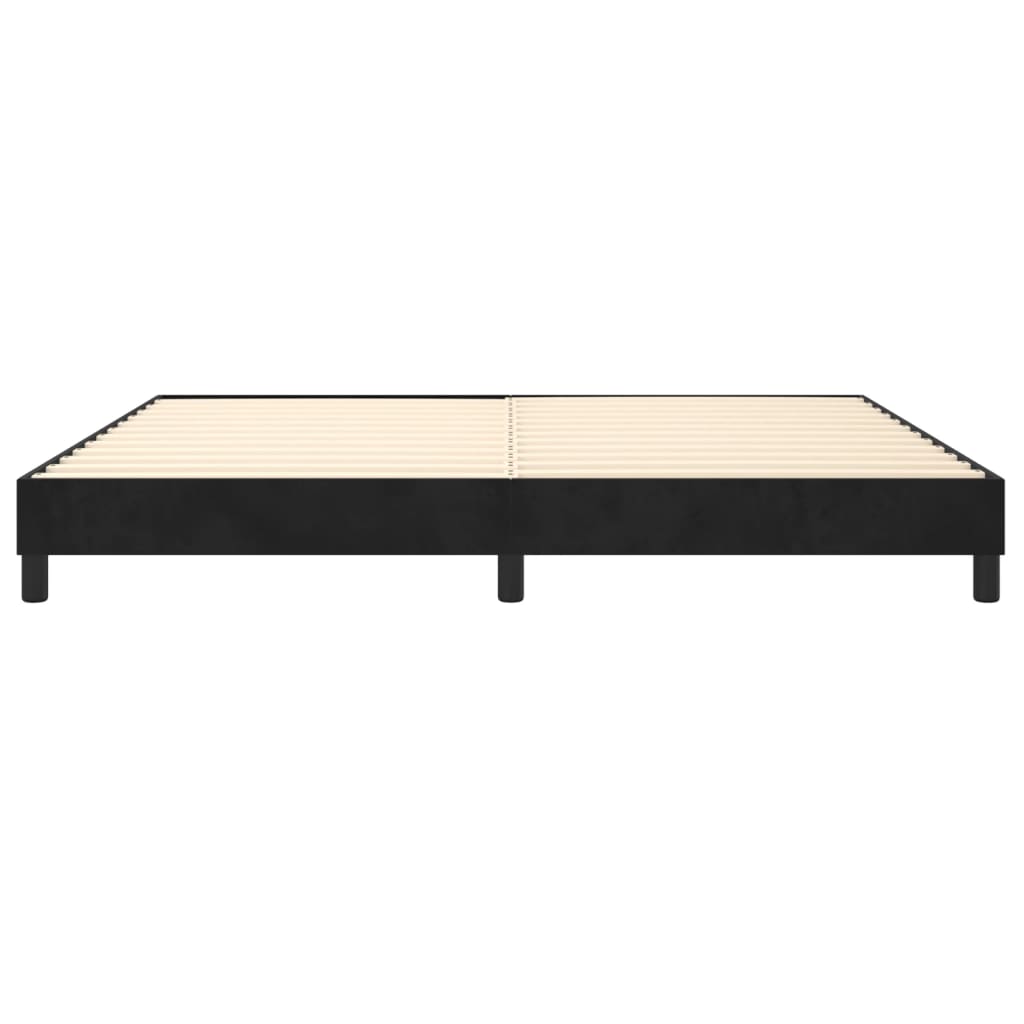 Struttura Letto a Rete a Molle Nero 200x200 cm in Velluto | homemem39