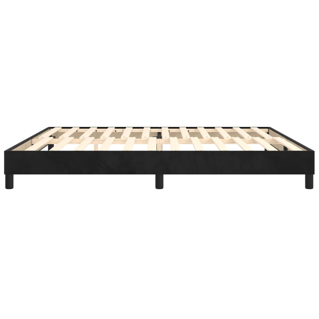 Struttura Letto a Rete a Molle Nero 200x200 cm in Velluto | homemem39