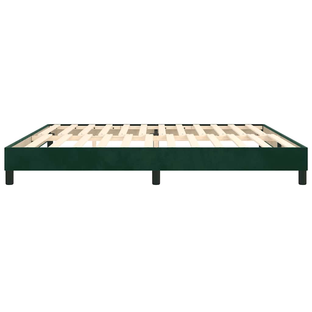Struttura Letto a Rete a Molle Verde Scuro 200x200 cm in Velluto | homemem39
