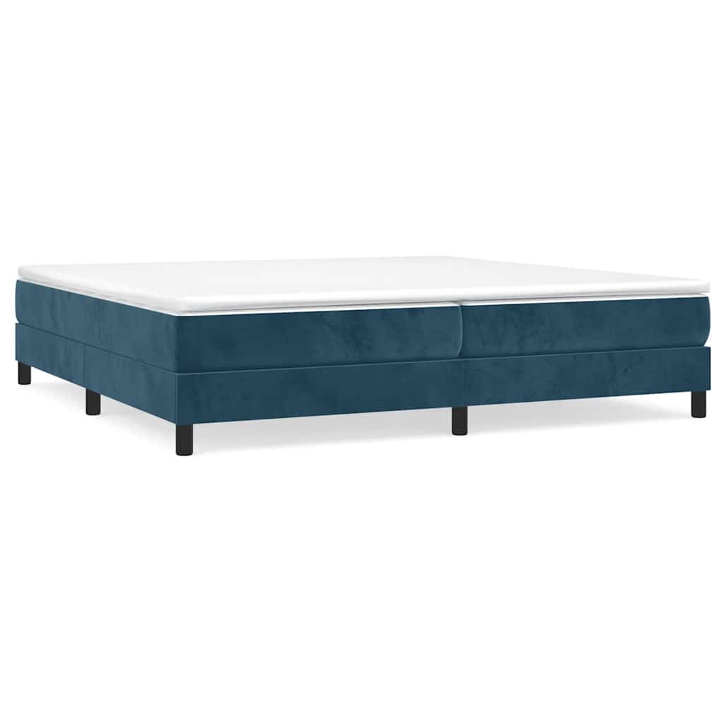 Struttura Letto a Rete a Molle Blu Scuro 200x200 cm in Velluto | homemem39
