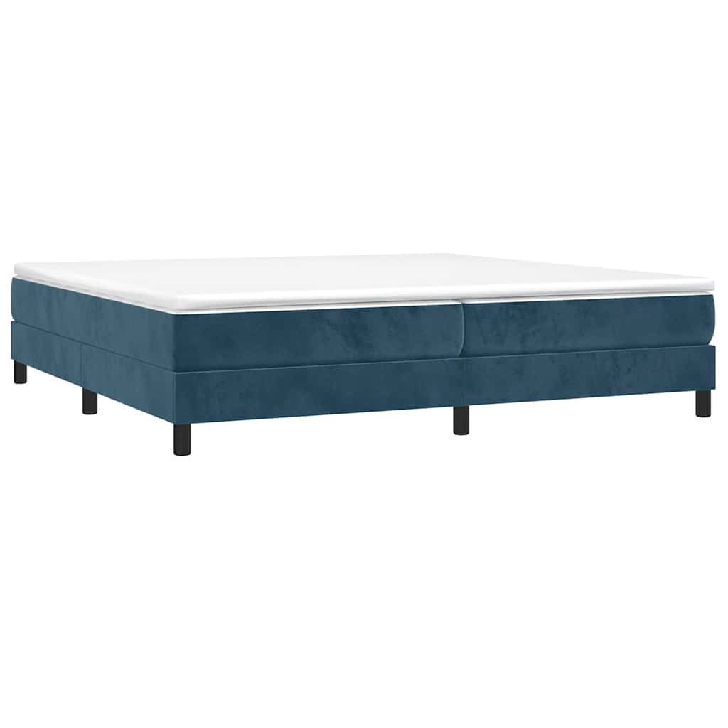 Struttura Letto a Rete a Molle Blu Scuro 200x200 cm in Velluto | homemem39
