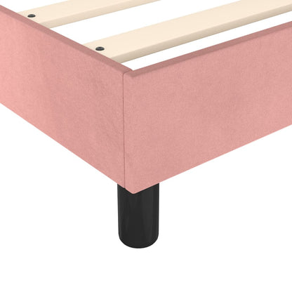 Struttura Letto a Rete a Molle Rosa 200x200 cm in Velluto | homemem39
