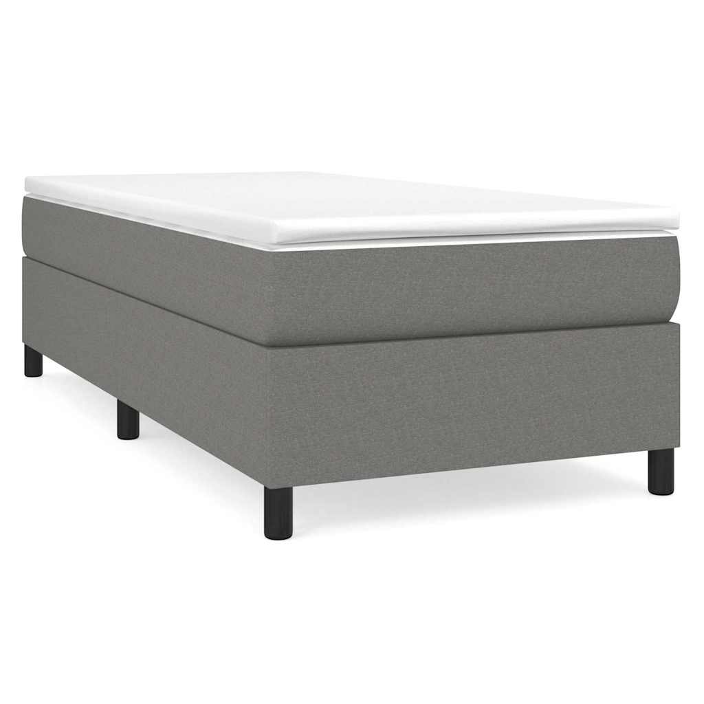 Struttura Letto a Rete a Molle Grigio Scuro 80x200 cm Tessuto