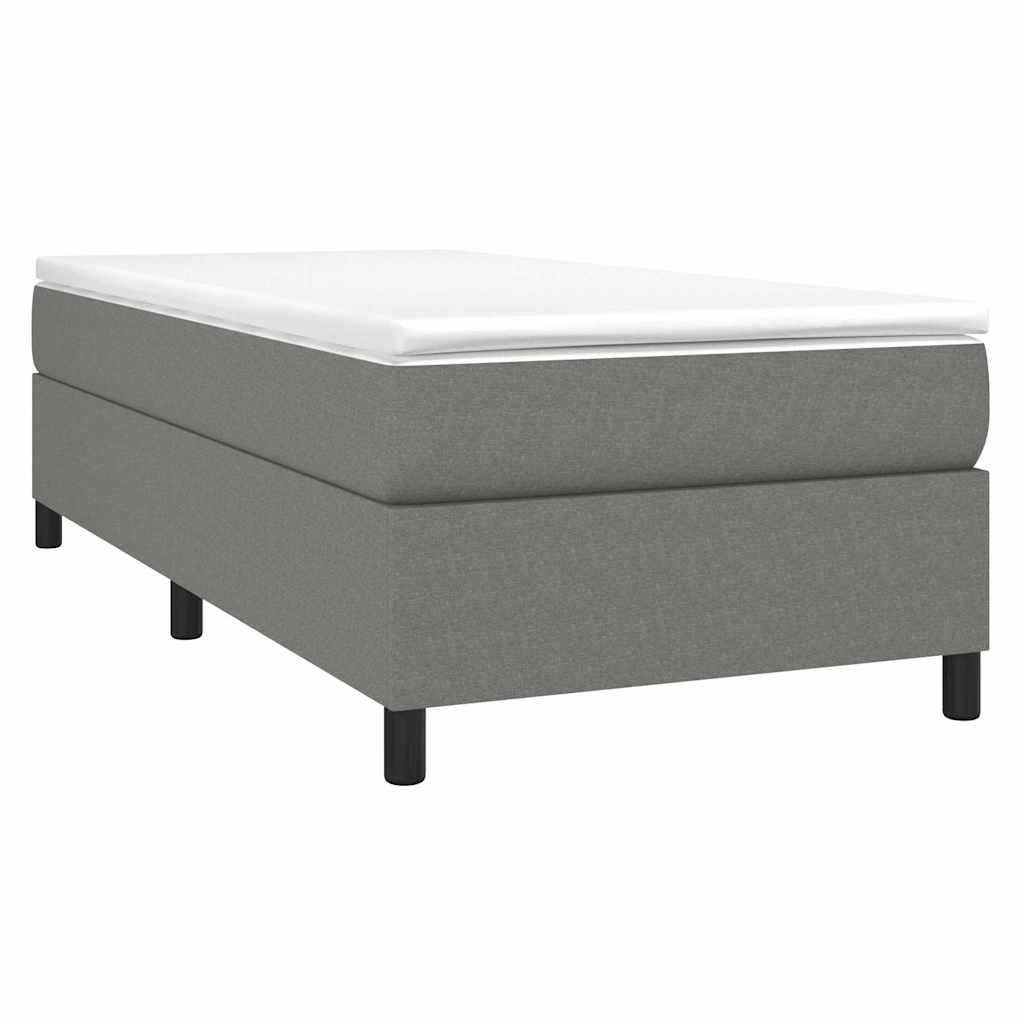 Struttura Letto a Rete a Molle Grigio Scuro 80x200 cm Tessuto
