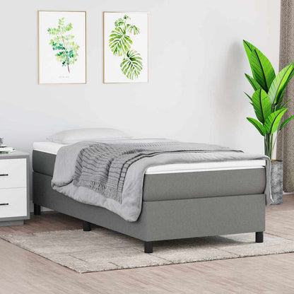 Struttura Letto a Rete a Molle Grigio Scuro 80x200 cm Tessuto