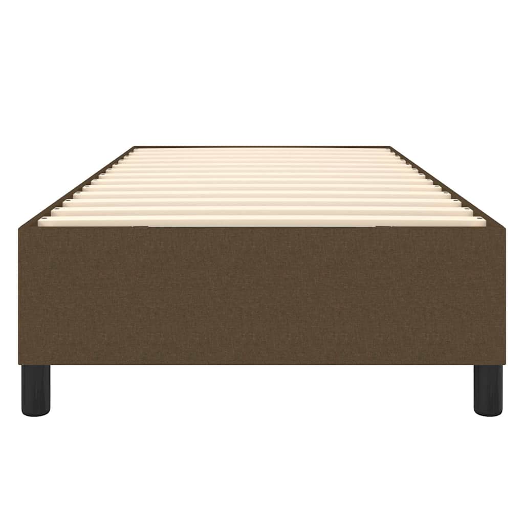 Struttura Letto a Rete a Molle Marrone Scuro 80x200 cm Tessuto