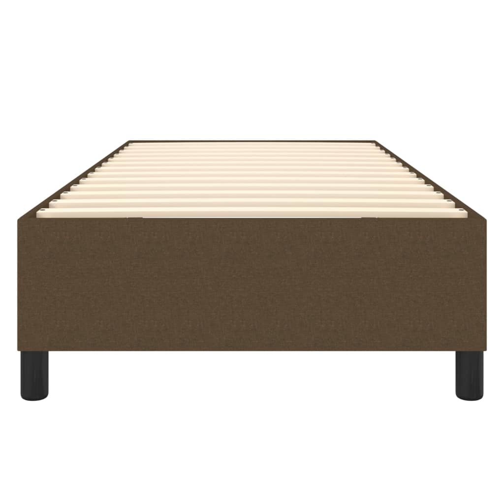 Struttura Letto a Rete a Molle Marrone Scuro 90x190 cm Tessuto | homemem39