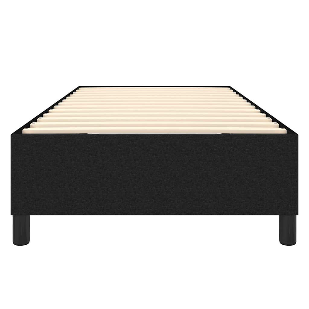 Struttura Letto a Rete a Molle Nero 90x200 cm in Tessuto