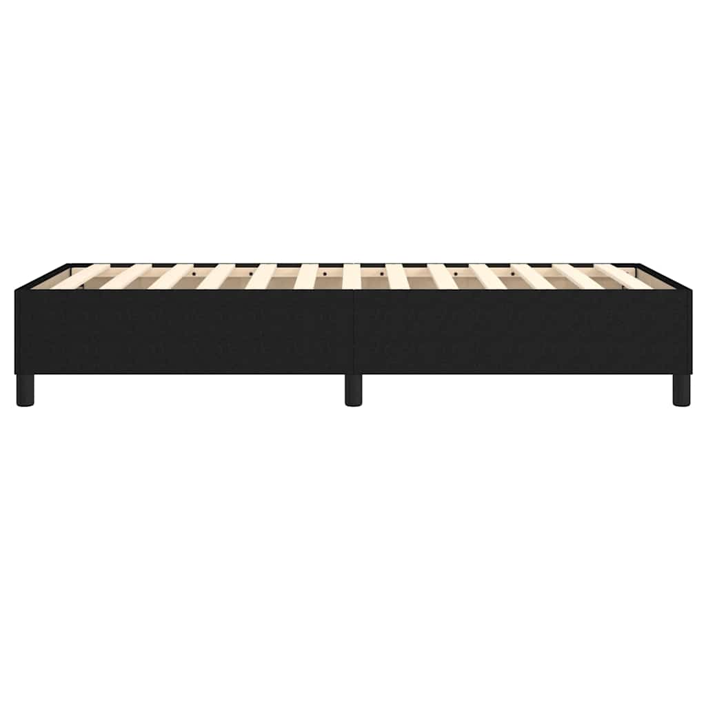 Struttura Letto a Rete a Molle Nero 90x200 cm in Tessuto