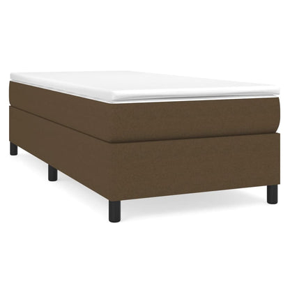 Struttura Letto a Rete a Molle Marrone Scuro 90x200 cm Tessuto | homemem39