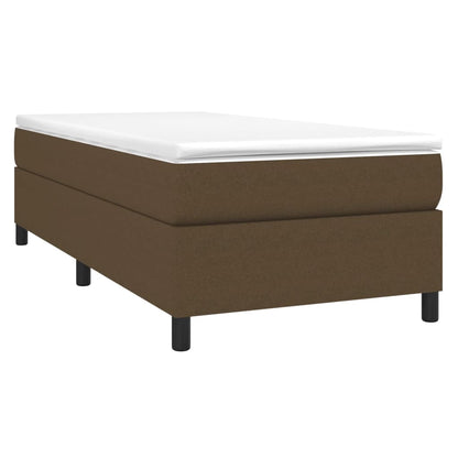 Struttura Letto a Rete a Molle Marrone Scuro 90x200 cm Tessuto | homemem39
