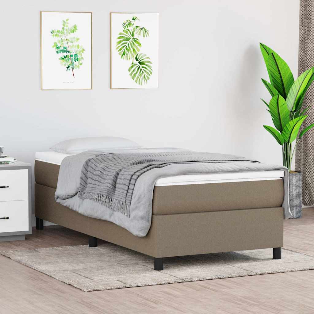 Struttura Letto a Rete a Molle Tortora 90x200 cm Tessuto