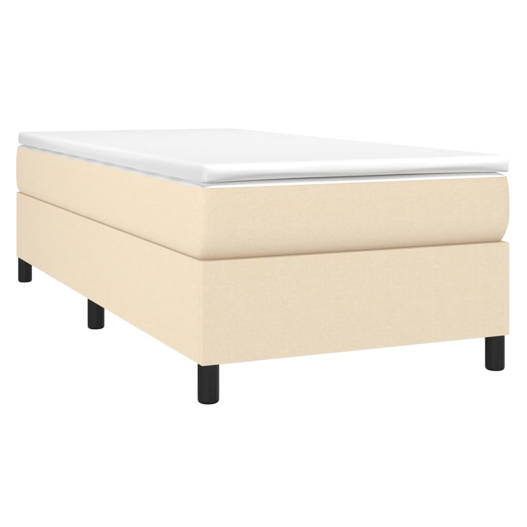 Struttura Letto a Rete a Molle Crema 90x200 cm in Tessuto | homemem39